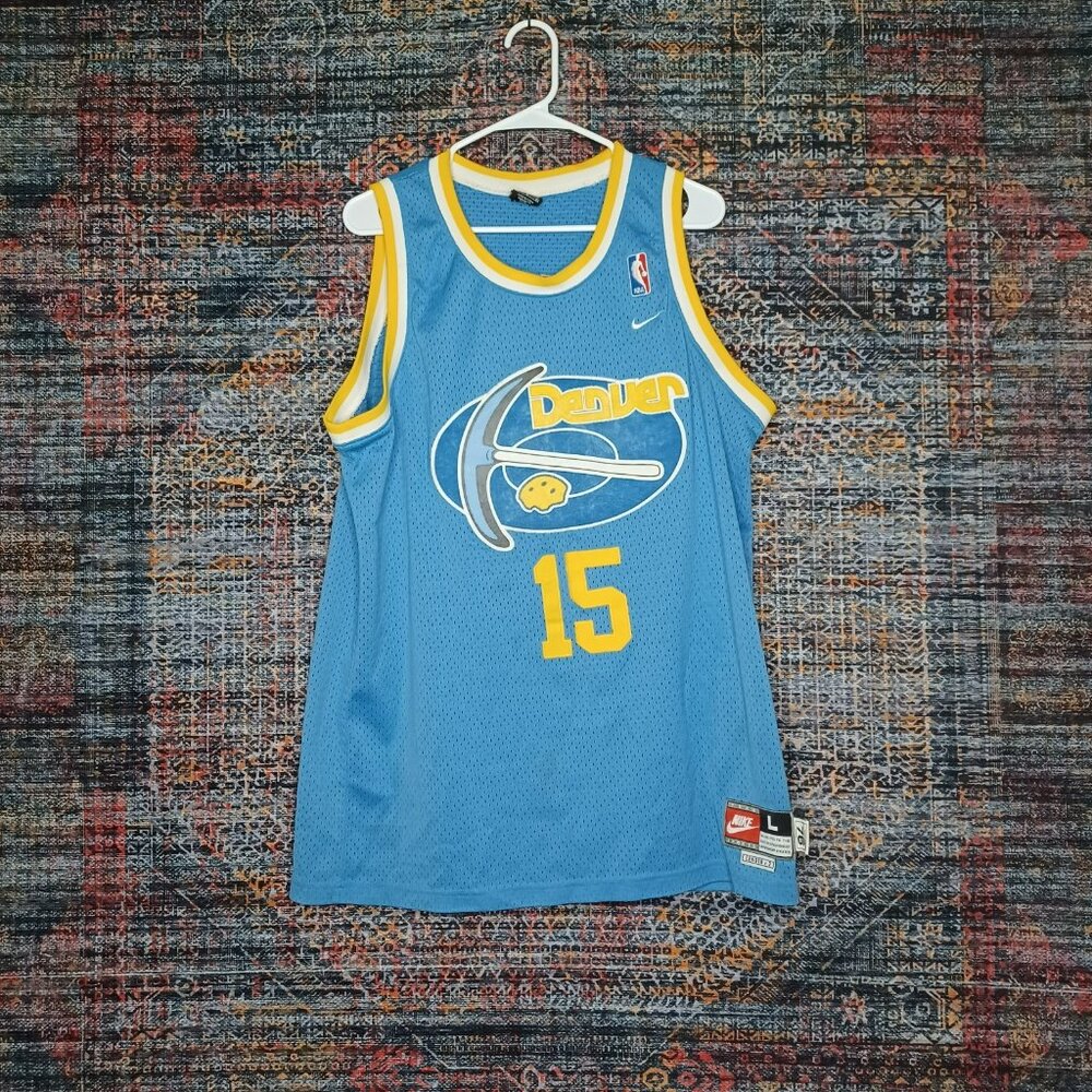 Vintage Y2K Nike mens Carmelo Anthony sewn 76 Denver Nuggets swingman jersey L